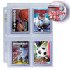 Ultra Pro 4 Pocket Secure Top Loader Platinum Page - 3-hole punched (single page)