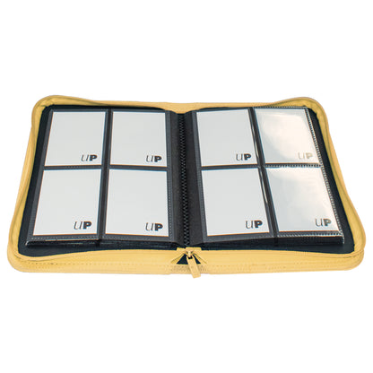 ULTRA PRO Binder - Vivid 4-Pocket Zippered Pro-Binder: Yellow