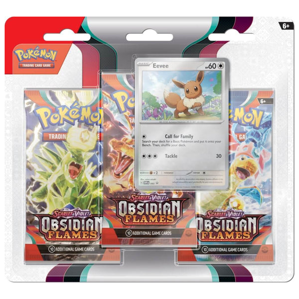 Pokemon TCG Obsidian Flames - Three Booster Blister - Eevee