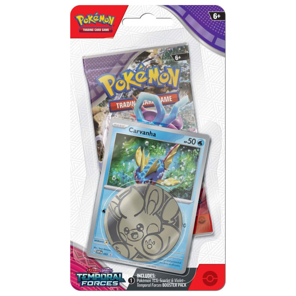 Pokemon TCG - Paldea Evolved - Checklane Blister - Carvanha – Animal ...