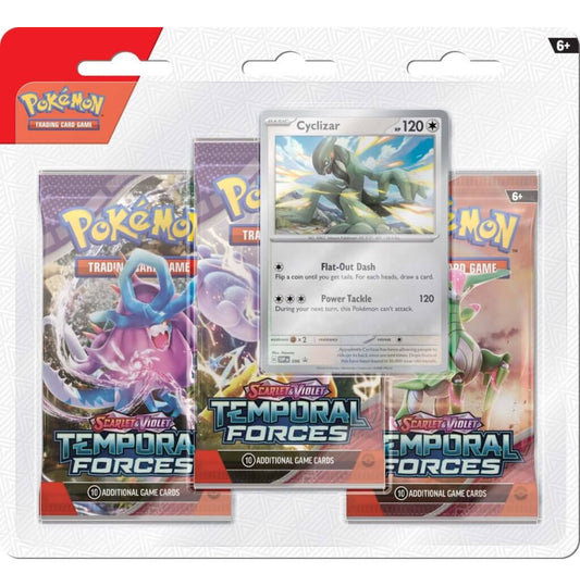 Pokemon TCG Scarlet & Violet 5 Temporal Forces - Cyclizar - Three Booster Blister