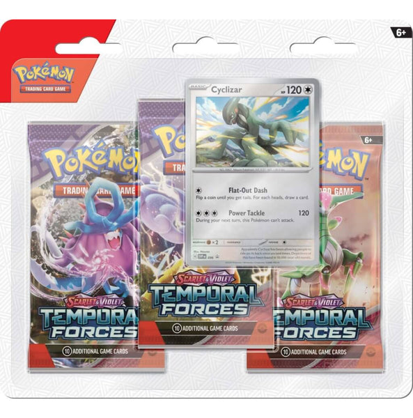 Pokemon TCG Scarlet & Violet 5 Temporal Forces - Cyclizar - Three Booster Blister