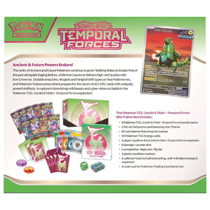Pokemon TCG - Scarlet & Violet Temporal Forces Elite Trainer Box - Iron Leaves