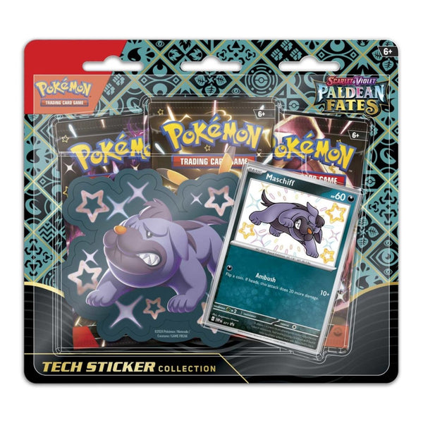 Pokemon TCG Scarlet & Violet Paldean Fates - Tech Sticker Collection - Shiny Maschiff