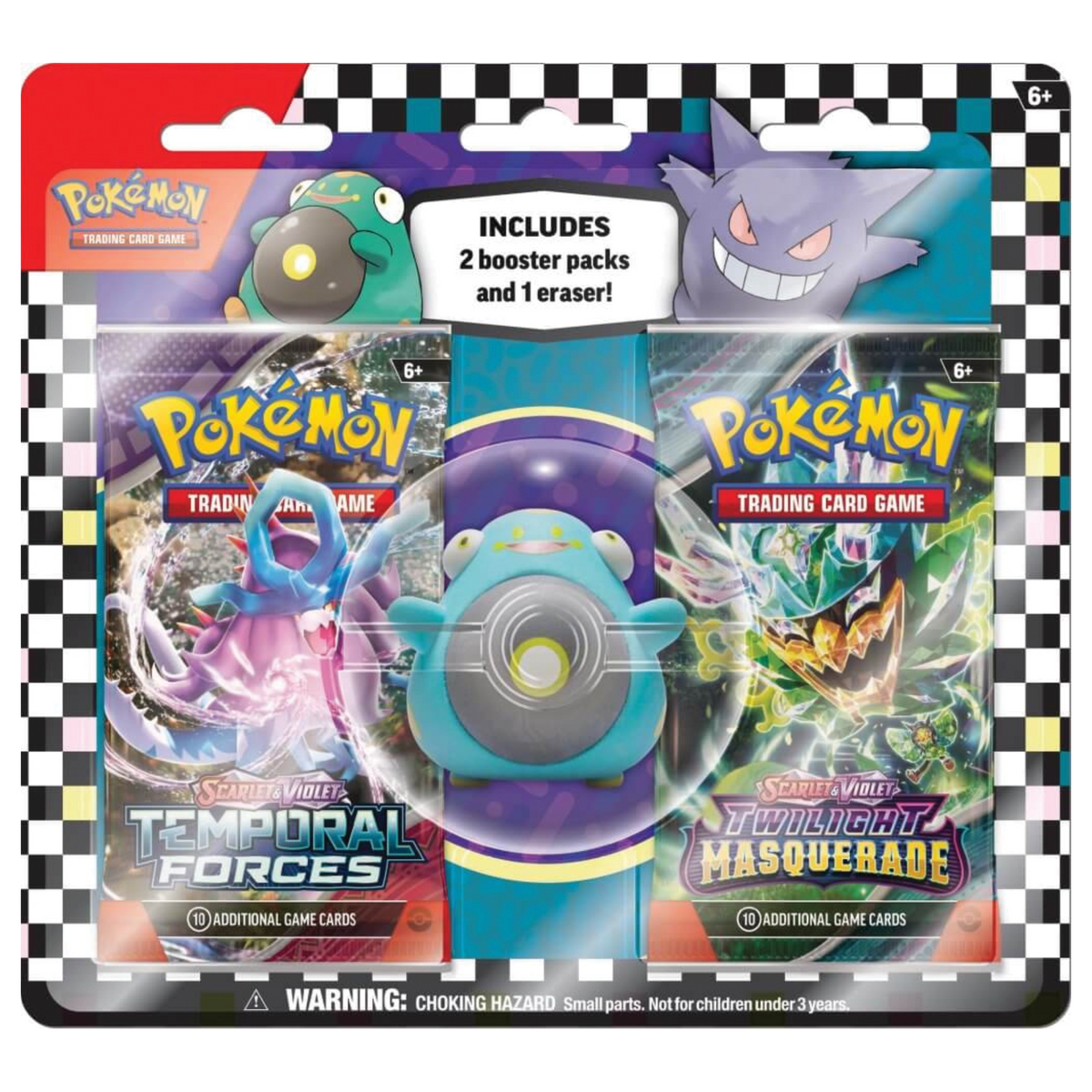 Pokemon TCG Eraser and booster blister pack - Bellibolt