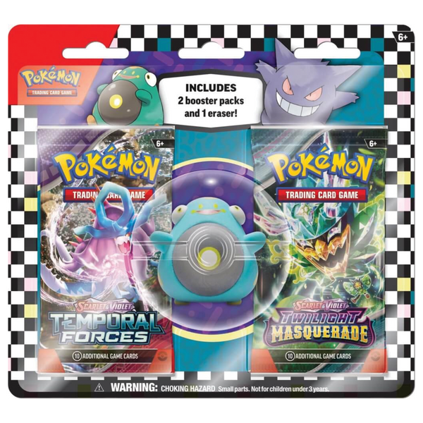 Pokemon TCG Eraser and booster blister pack - Bellibolt