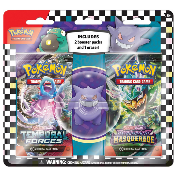 Pokemon TCG Eraser and booster blister pack - Gengar