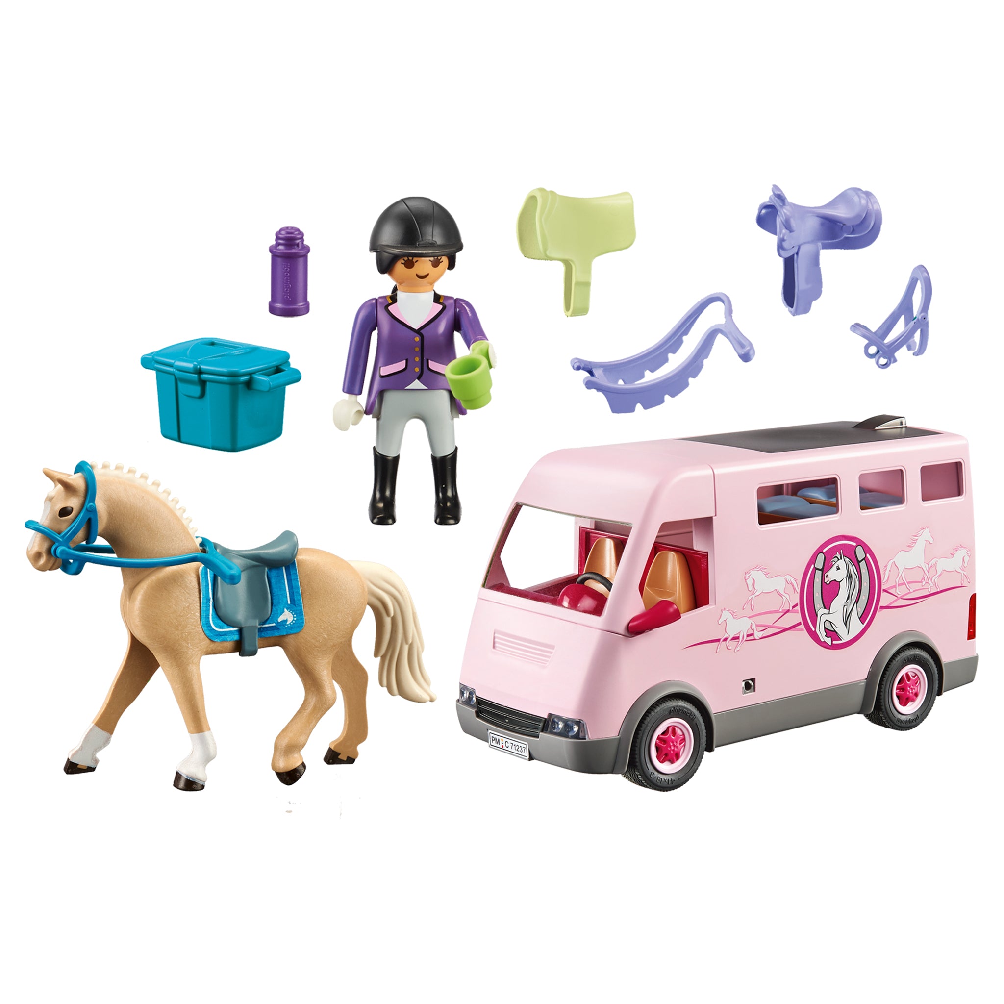 pferdewagen spielzeug Playmobil Horse Transporter with Trainer – Animal Kingdoms Toy Store
