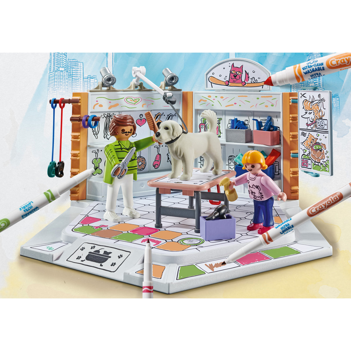 Playmobil Crayola Dogs salon