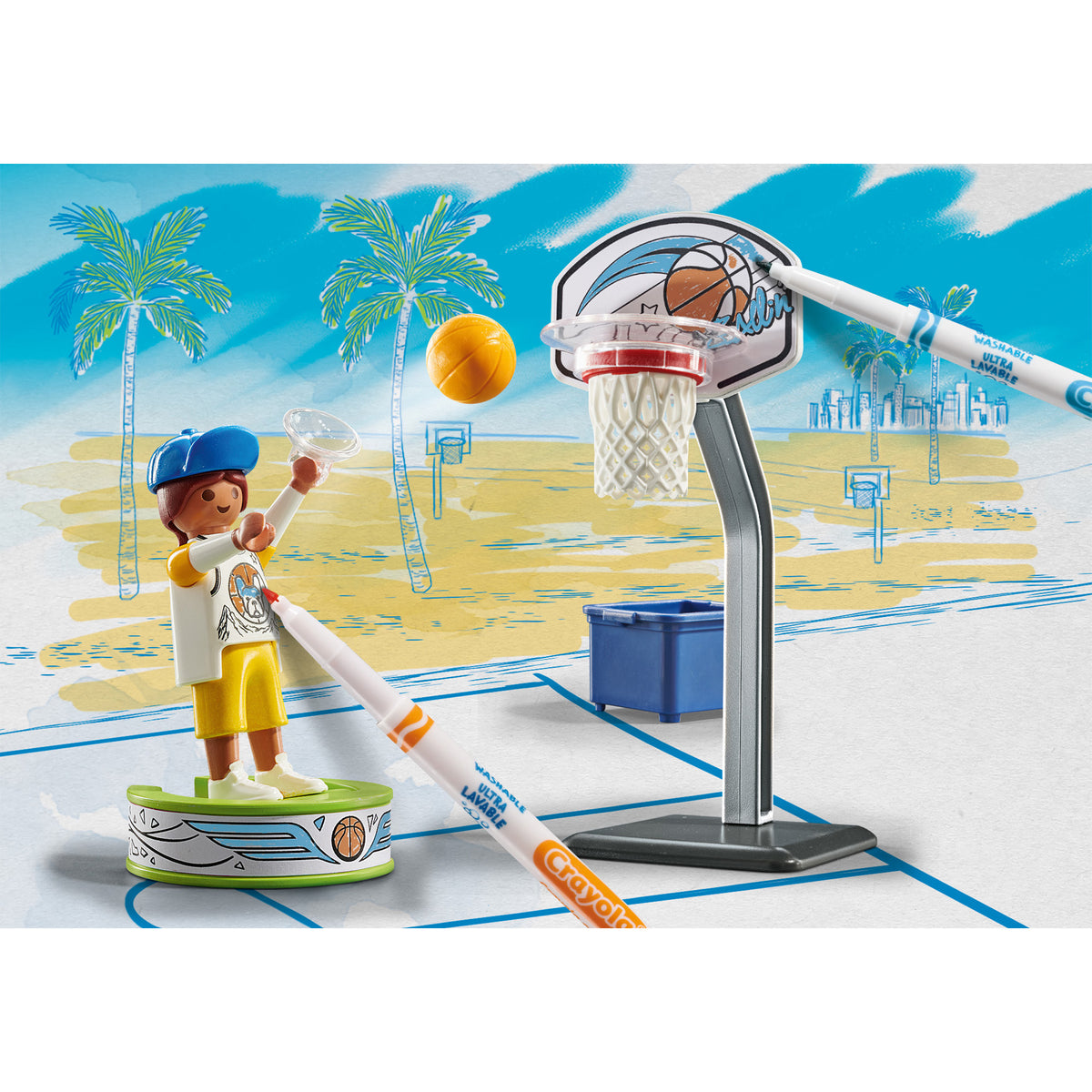 Playmobil Crayola Skater with Basketball