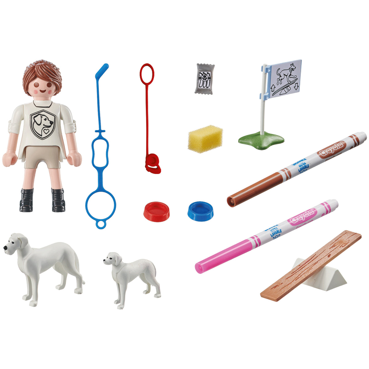 Playmobil Crayola Dogs training