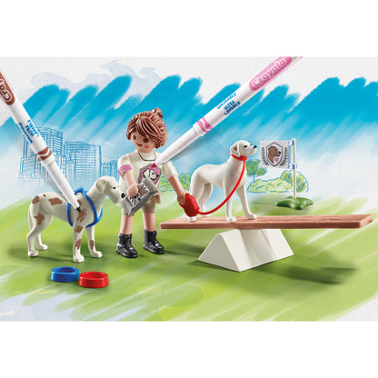 Playmobil Crayola Dogs training
