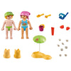 Playmobil Kids with sand castle