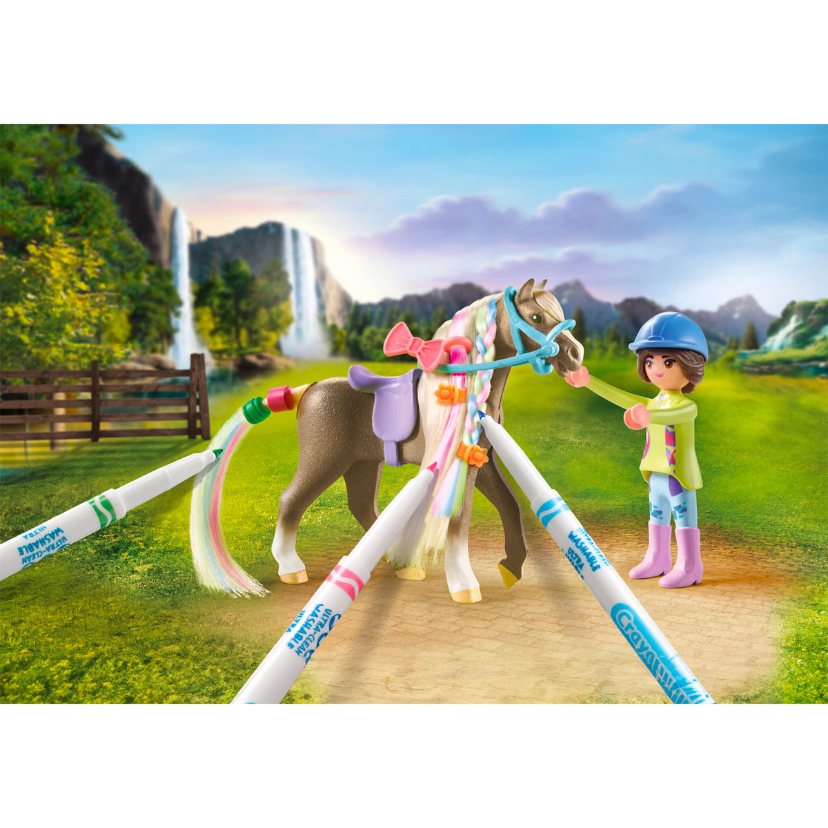 Playmobil Crayola Washable Horse Set