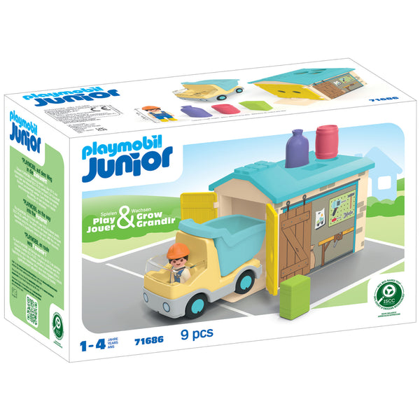Playmobil JUNIOR: Construction Truck with Garage