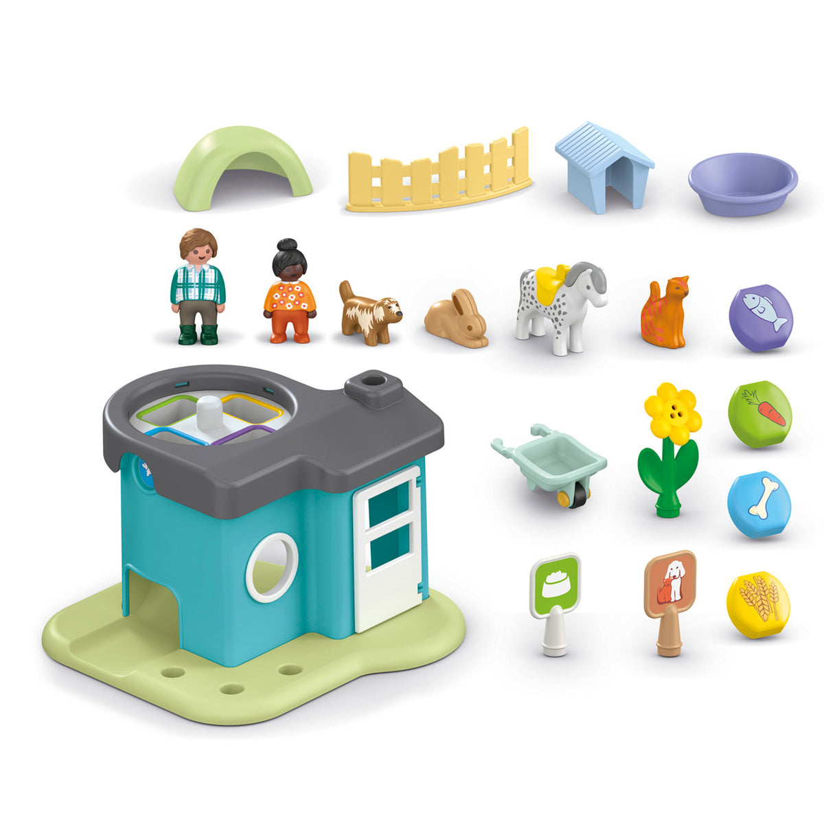 Playmobil JUNIOR: Animal Kennels with Treat Dispenser