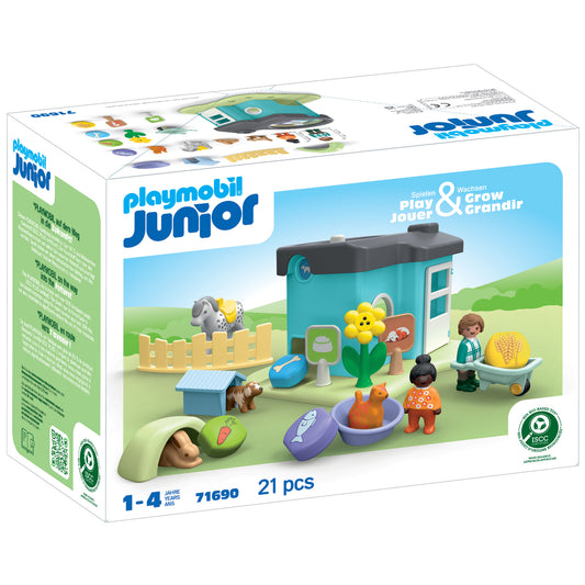 Playmobil JUNIOR: Animal Kennels with Treat Dispenser