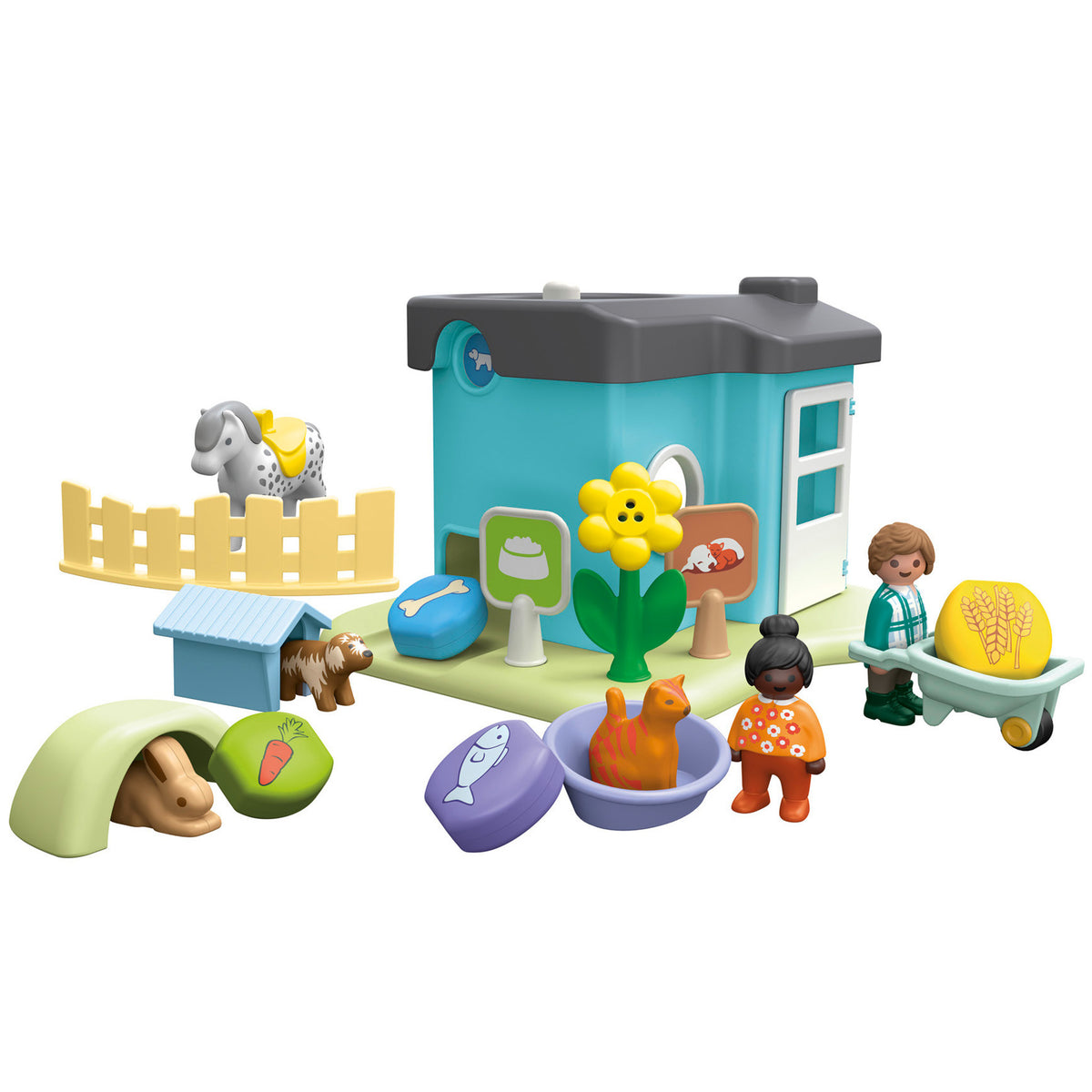 Playmobil JUNIOR: Animal Kennels with Treat Dispenser