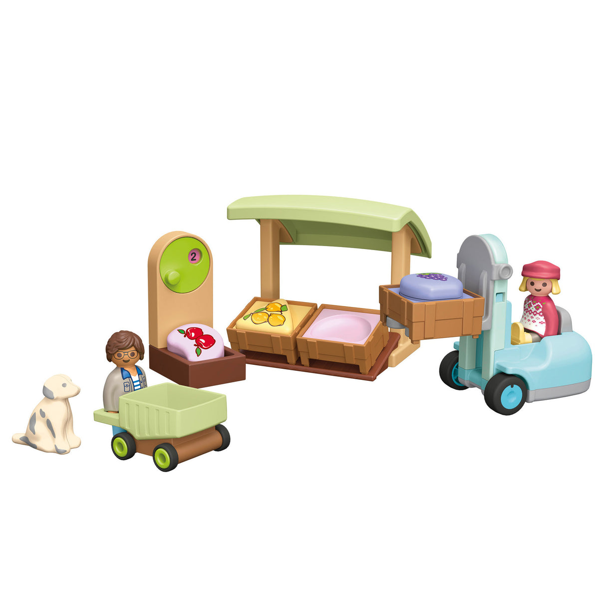 Playmobil JUNIOR: Organic Market Stall & Forklift