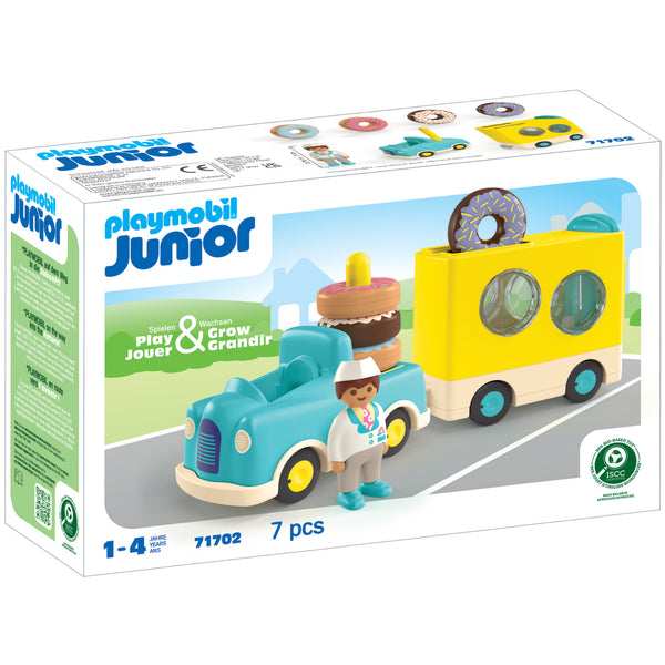 Playmobil JUNIOR: Crazy Donut Truck with Stacking and Sorting Feature