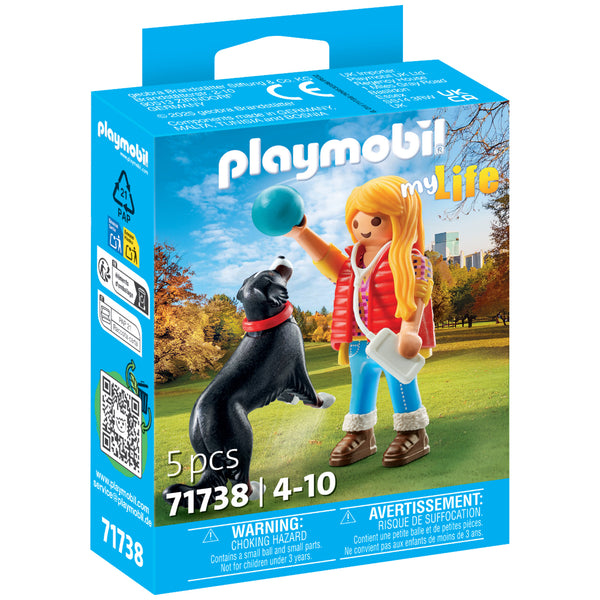 Playmobil Woman with Mountain Dog
