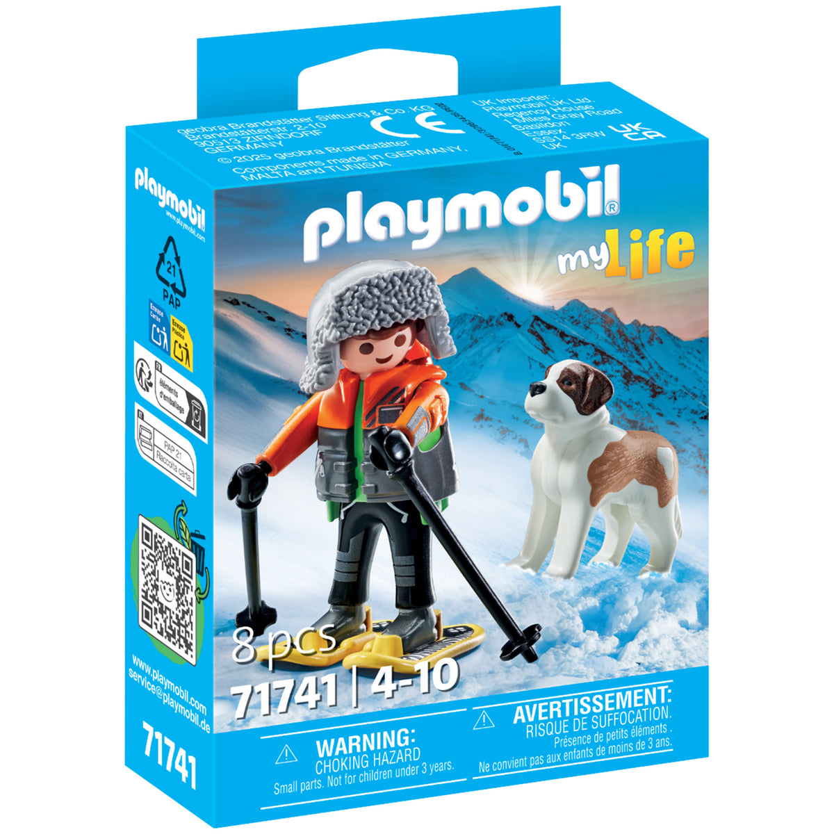 Playmobil Hiker with Saint Bernard