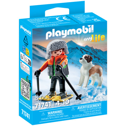 Playmobil Hiker with Saint Bernard