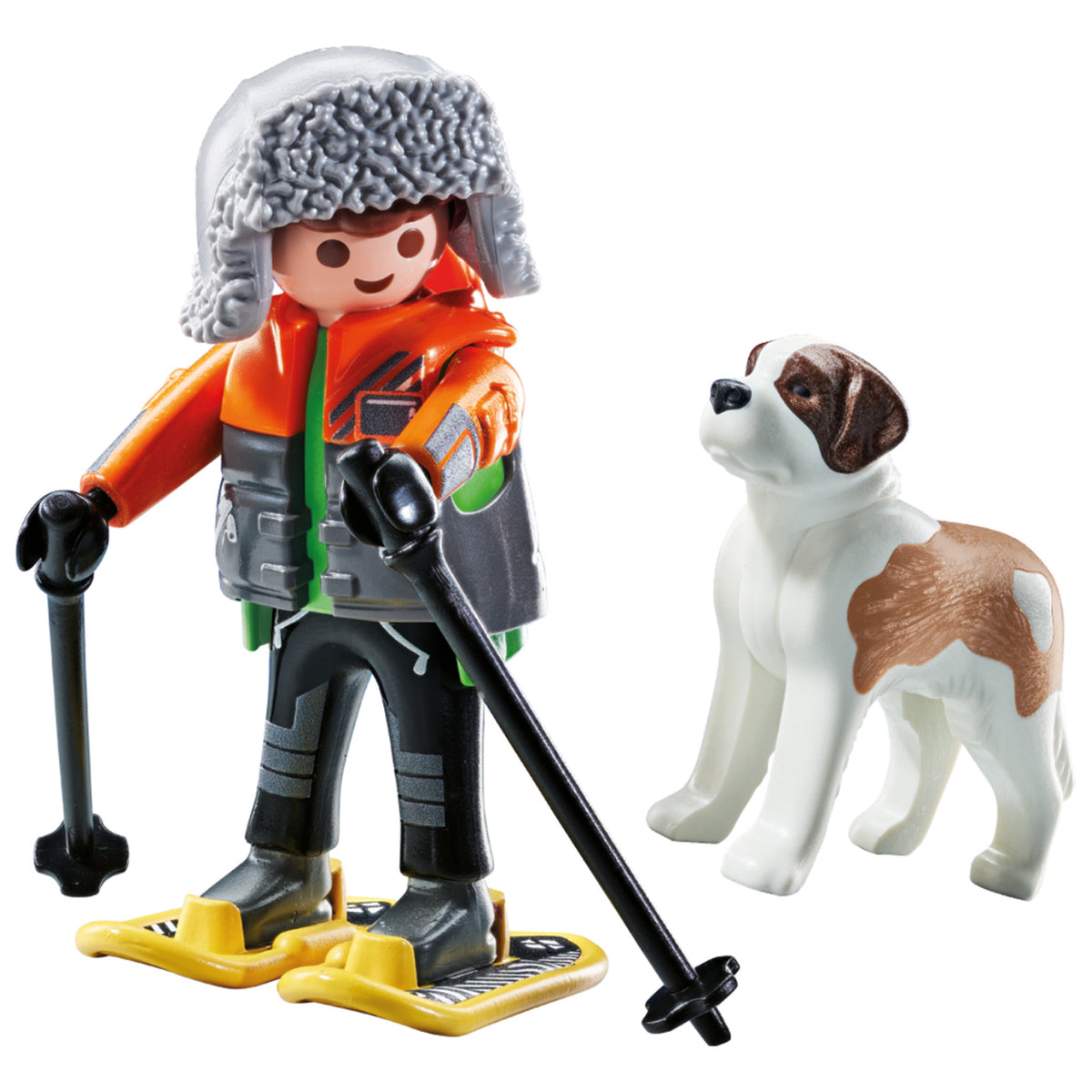 Playmobil Hiker with Saint Bernard