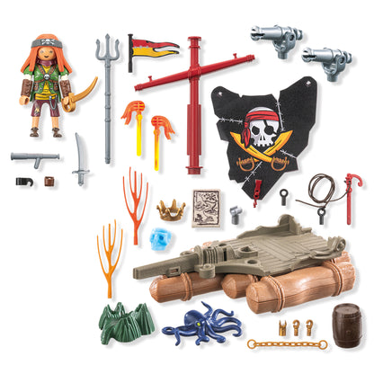 Playmobil Pirate Raft with Treasure