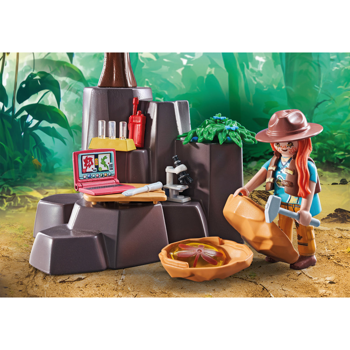Playmobil Brachiosaurus with Hovercraft
