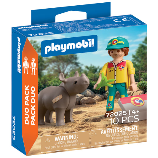 Playmobil DuoPack Ranger with Rhino