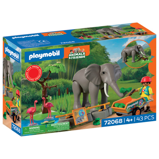 Playmobil Elephant with Zookeeper