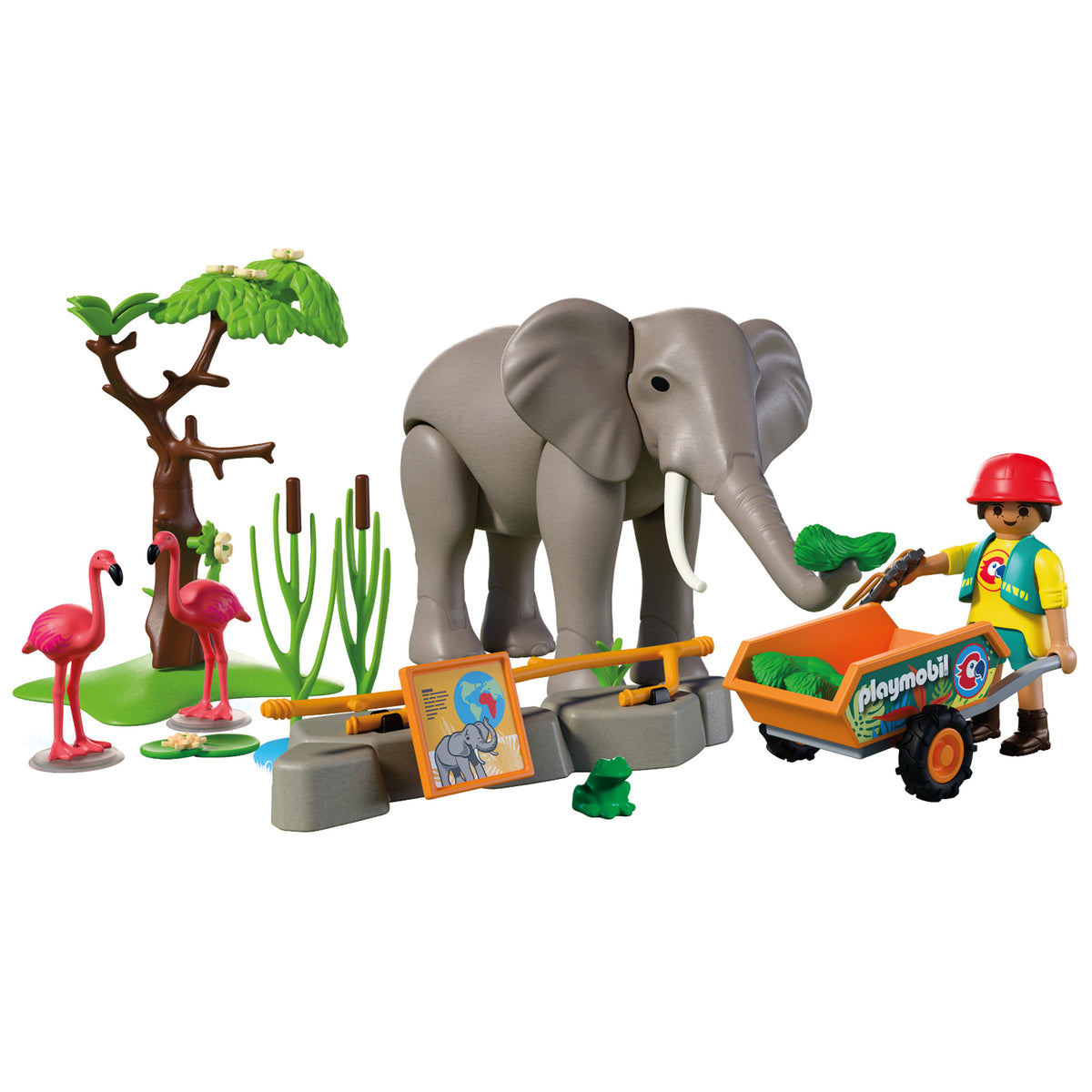 Playmobil Elephant with Zookeeper