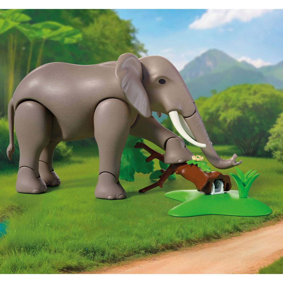 Playmobil Elephant with Zookeeper