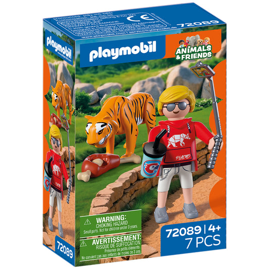 Playmobil Zoo Tiger and Visitor