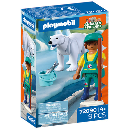 Playmobil Zoo Polar Bear and Zookeeper