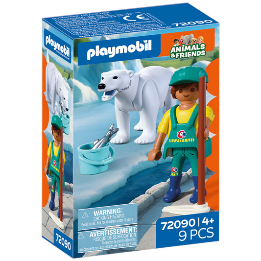 Playmobil Zoo Polar Bear and Zookeeper