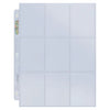 Ultra Pro 9 Pocket Platinum Page - 3-hole punched (100 pages)