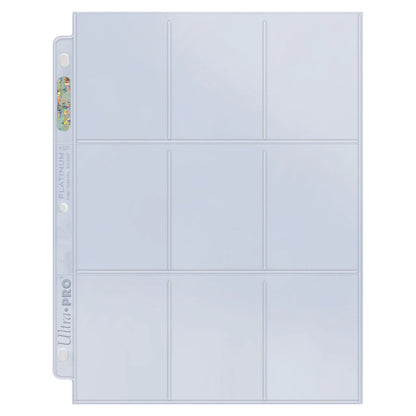 Ultra Pro 9 Pocket Platinum Page - 3-hole punched (100 pages)