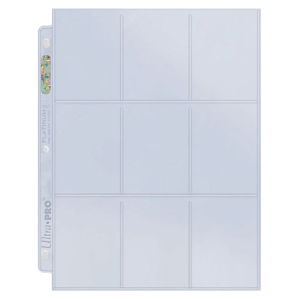 Ultra Pro 9 Pocket Platinum Page - 3-hole punched (single page)