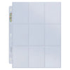 Ultra Pro 9 Pocket Platinum Page - 3-hole punched (single page)