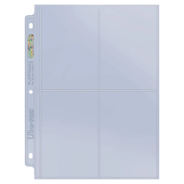 Ultra Pro 4 Pocket Platinum Page Large Promo Card - 3-hole punched (single page)