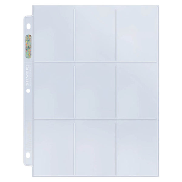 Ultra Pro 9 Pocket Silver Series Page - 3-hole punched (single page)
