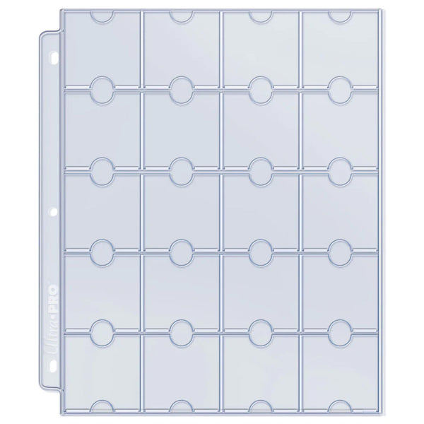 Ultra Pro 20 Coin Pocket Page - 3-hole punched (10 pages)