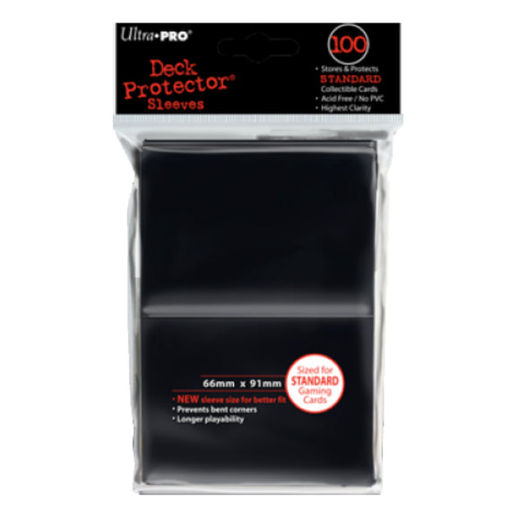 Ultra Pro Deck Sleeves - Standard - Black - 100 pack
