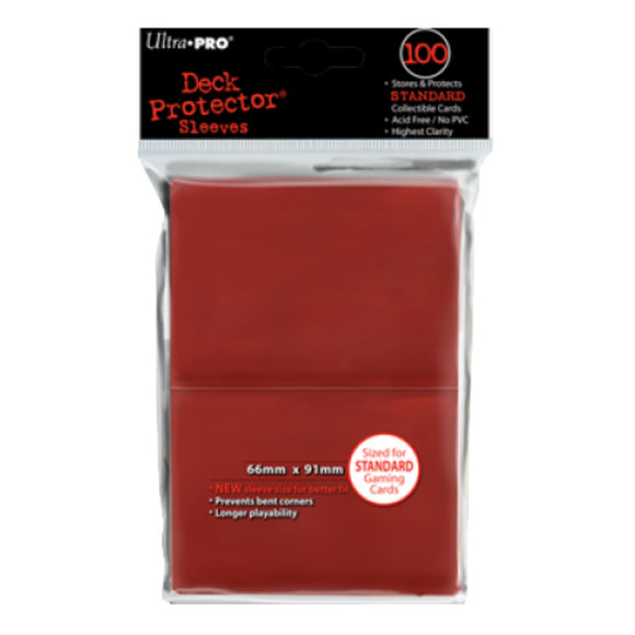 Ultra Pro Deck Sleeves - Standard - Red - 100 pack