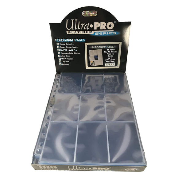 Ultra Pro 9 Pocket Platinum Page - 11-hole punched (100 pages)