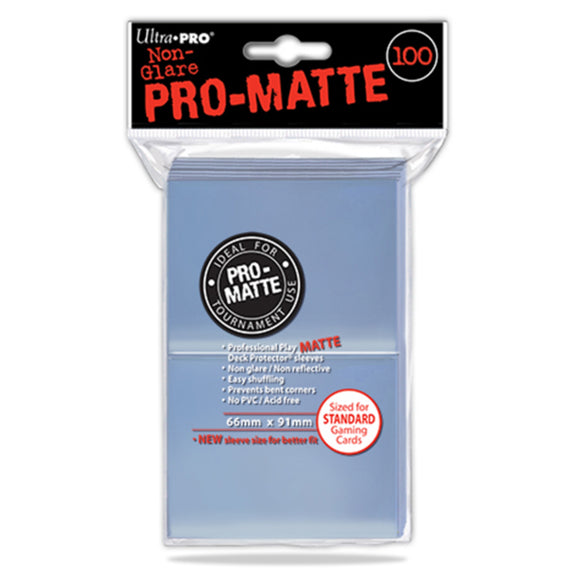 Ultra Pro Deck Sleeves - Pro Mate Non Glare - Clear - 100 pack
