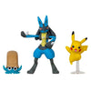 Pokemon Battle Figure Set - Omanyte, Lucario and Pikachu
