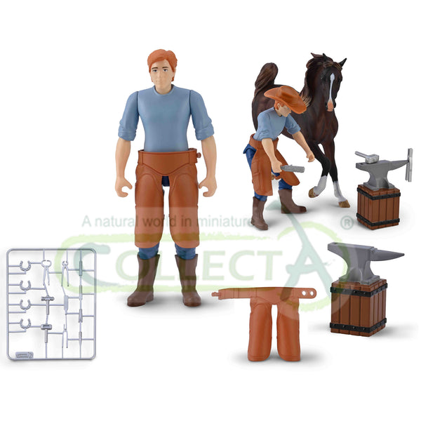 CollectA Blacksmith with Horse Accessory Set